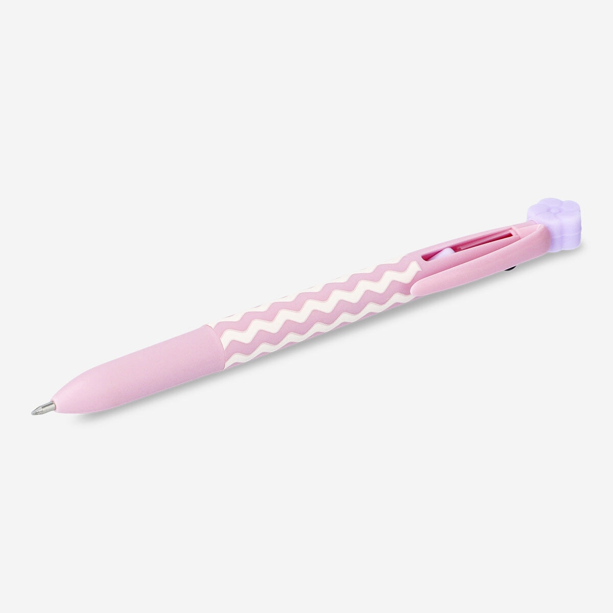 Erasable multi coloured ballpoint pen with flower topper Office Flying Tiger Copenhagen 