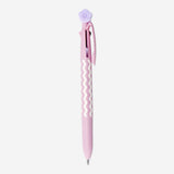 Erasable multi coloured ballpoint pen with flower topper Office Flying Tiger Copenhagen 