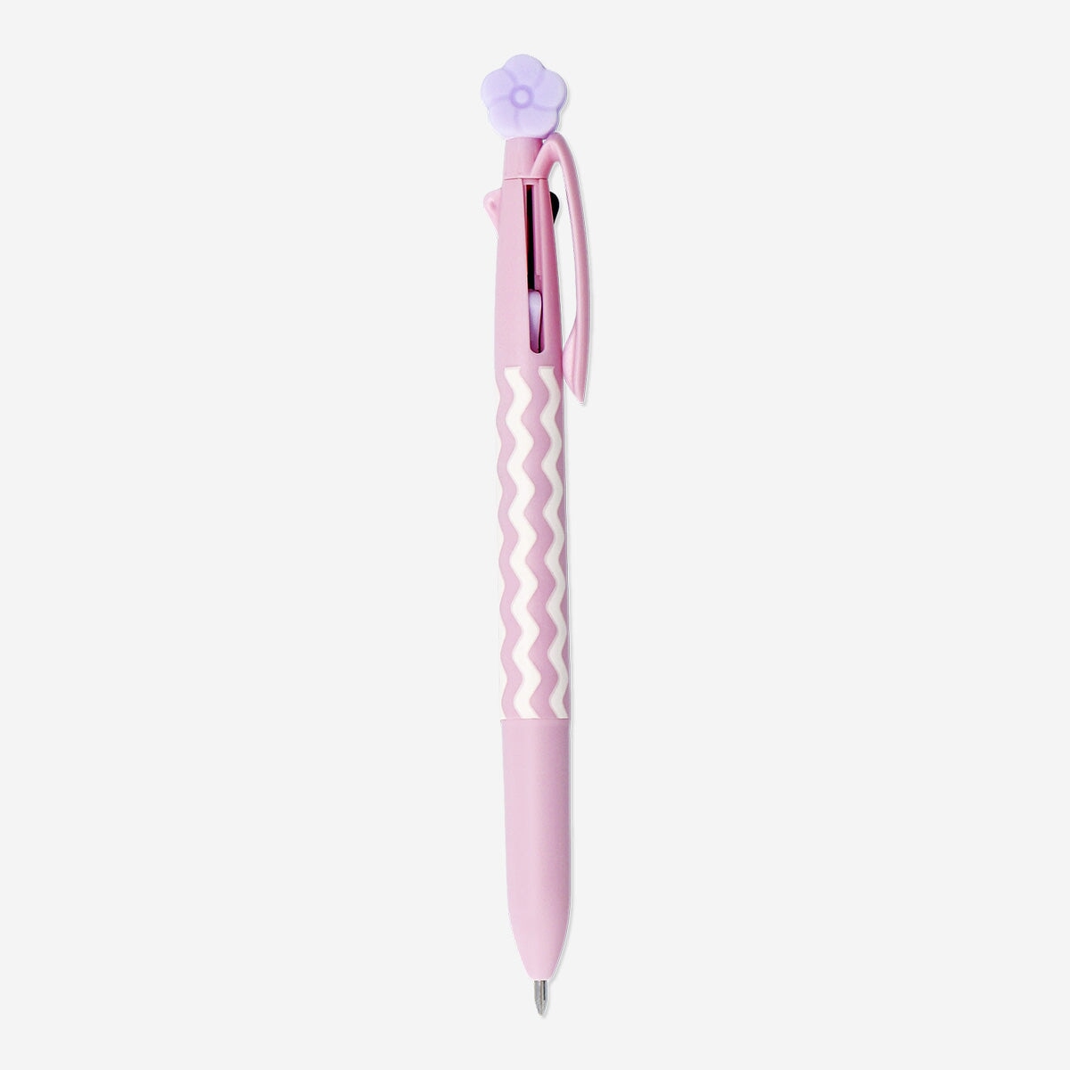 Erasable multi coloured ballpoint pen with flower topper Office Flying Tiger Copenhagen 