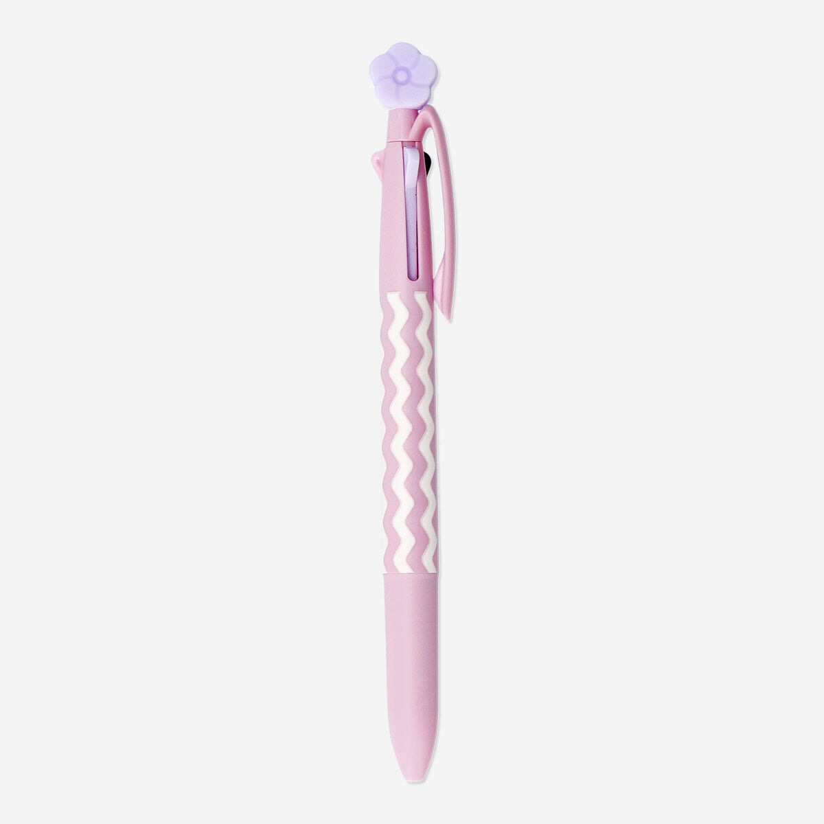 Erasable multi coloured ballpoint pen with flower topper Office Flying Tiger Copenhagen 