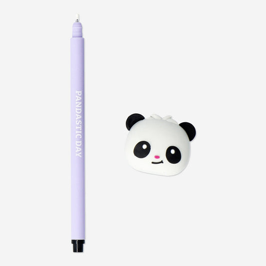 Penna cancellabile con topper a forma di panda