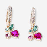 Gold hanging earrings - Cherries