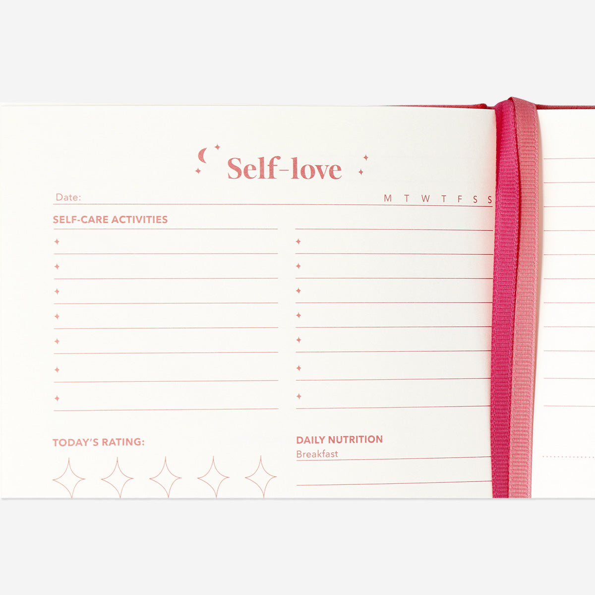 Pink self love journal