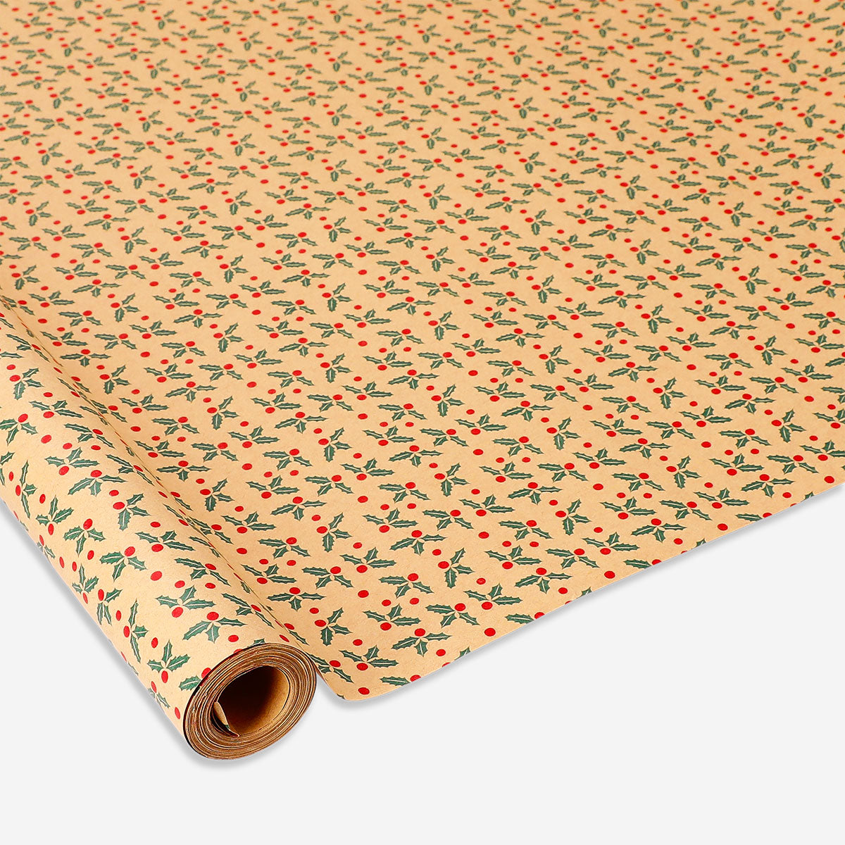 1000 cm Geschenkpapier - Holly print