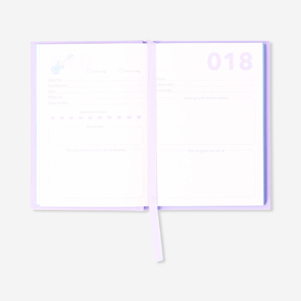 A6 Flying Tiger Copenhagen musical journal with blank pages for writing or sketching, designed for office use.