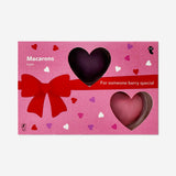 Heart macarons with blueberry and strawberry flavour - 6 pcs