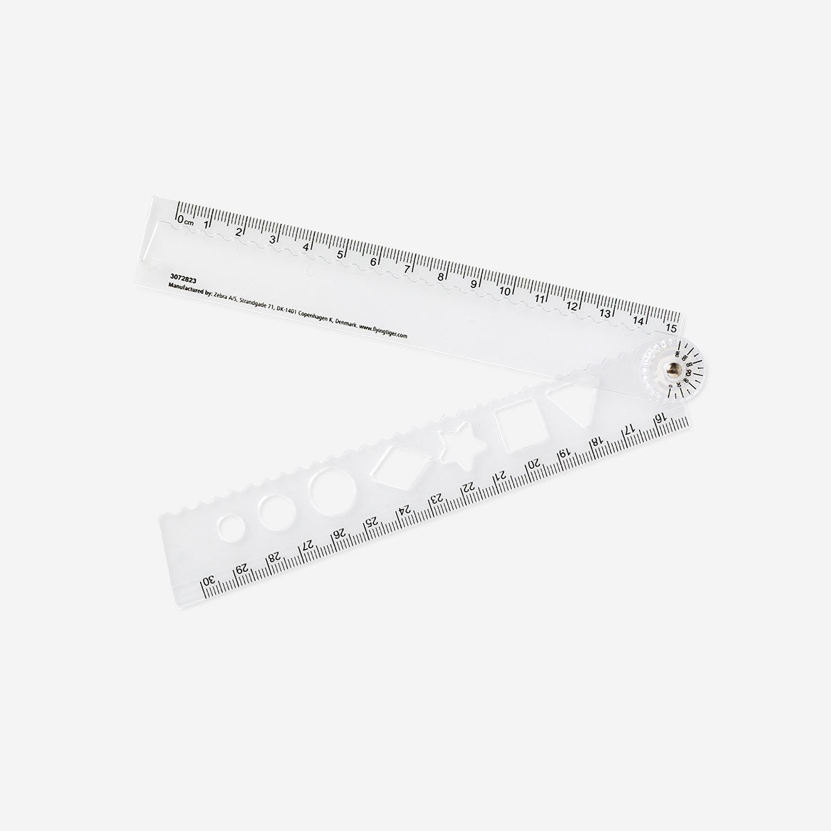 Regla plegable transparente