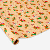 Office wrapping paper featuring festive Christmas sausage dog illustrations from Flying Tiger Copenhagen, 400 cm long.