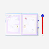 Colorful Flying Tiger Copenhagen travel journal for kids with playful design, perfect for documenting adventures and travel memories.