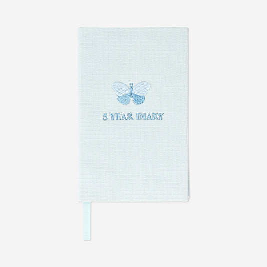 Blue five year diary