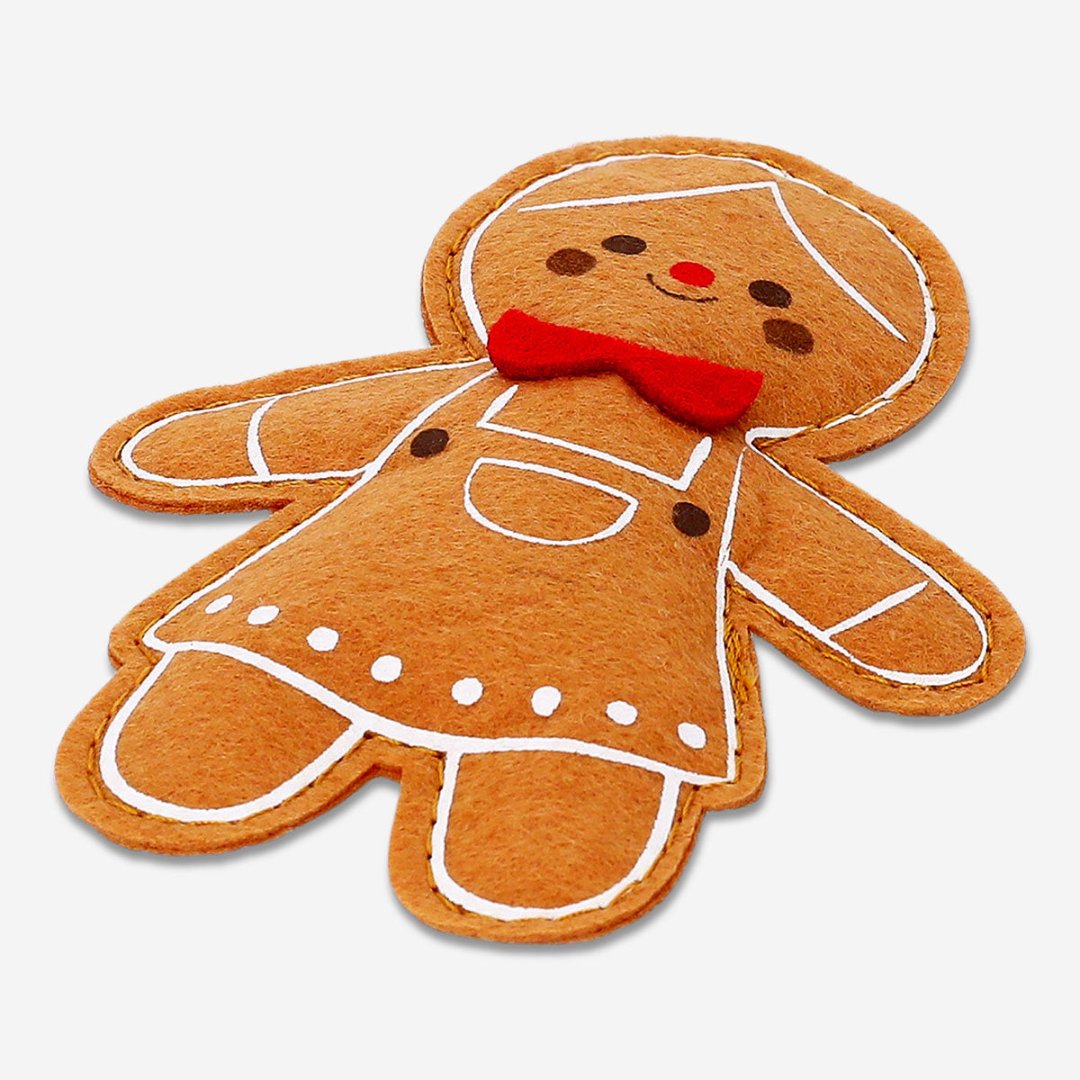 Felt gingerbread girl hanging ornament in home decor, featuring a cute, festive design with colorful details from Flying Tiger Copenhagen.