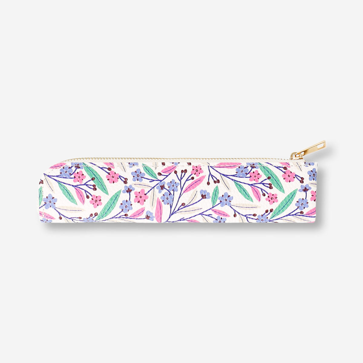 Floral pencil case from Flying Tiger Copenhagen with colorful flower pattern, ideal for office or school supplies.