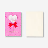 Flying Tiger Copenhagen birthday card featuring a heart wand with ribbon for festive celebration or greeting.