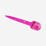 Ballpoint pen with pink heart topper