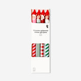 Set of four Glitter gel pens with elf toppers from Flying Tiger Copenhagen, ideal for office and creative writing.