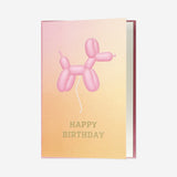 Birthday card with balloon dog