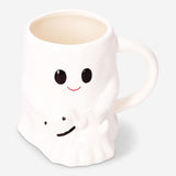 Flying Tiger Copenhagen Ghost mug with dog design, 400 ml kitchen ceramic cup for hot beverages.