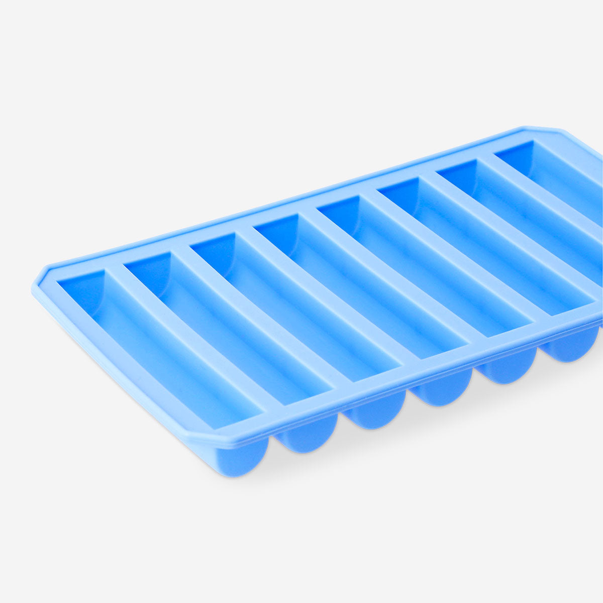Flying Tiger Copenhagen bottle-shaped ice cube tray for making ice sticks in a kitchen setting.