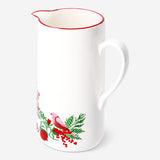 Flying Tiger Copenhagen 1.2L ceramic jug with festive Christmas print, perfect for holiday kitchen decor.