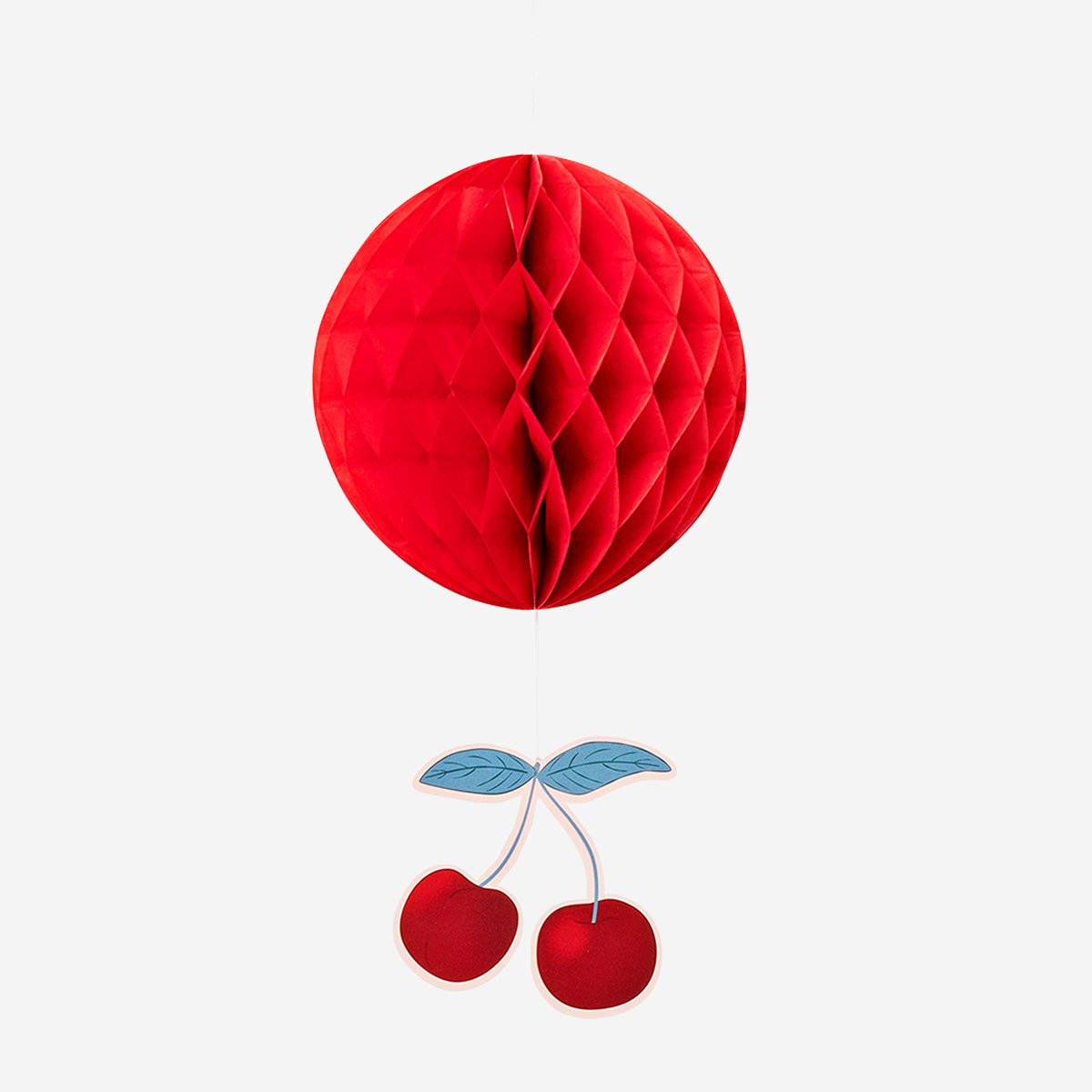 Ciliegie di carta a nido d'ape - 3 pz