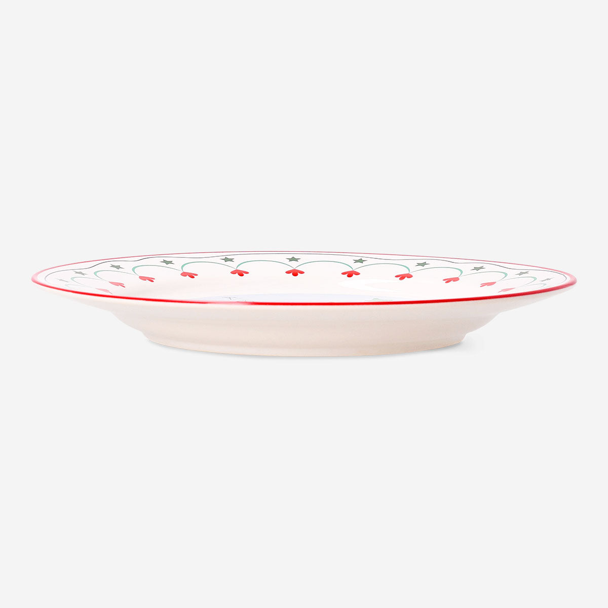 Kitchen plate with ski village print, 21 cm, by Flying Tiger Copenhagen, featuring a scenic winter mountain village design.