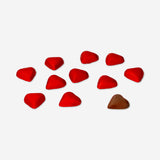 Cocoa confectionery hearts in net