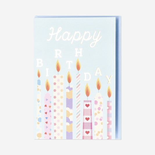 Birthday card with candles