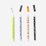 Set of four erasable gel pens with Halloween prints from Flying Tiger Copenhagen, ideal for office or school use.