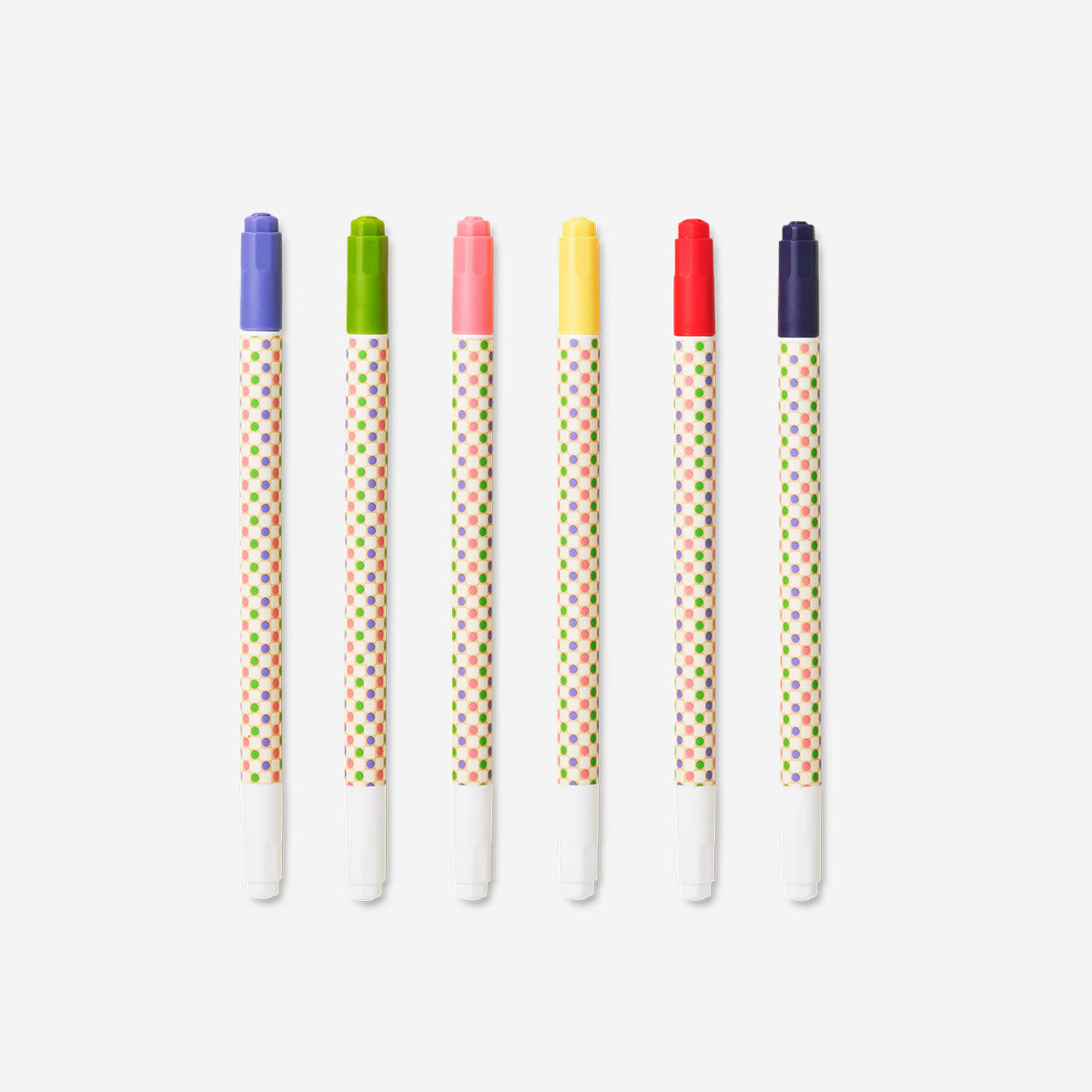 Set of six Flying Tiger Copenhagen erasable fineliners for office use, featuring fine tips and easy-to-erase ink on white background.