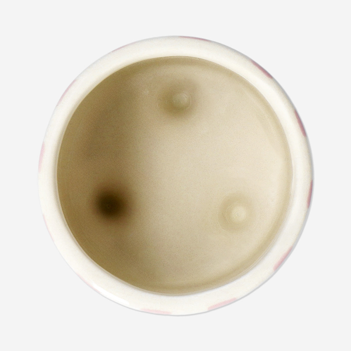 Flowerpot with pink stripes - 9 cm