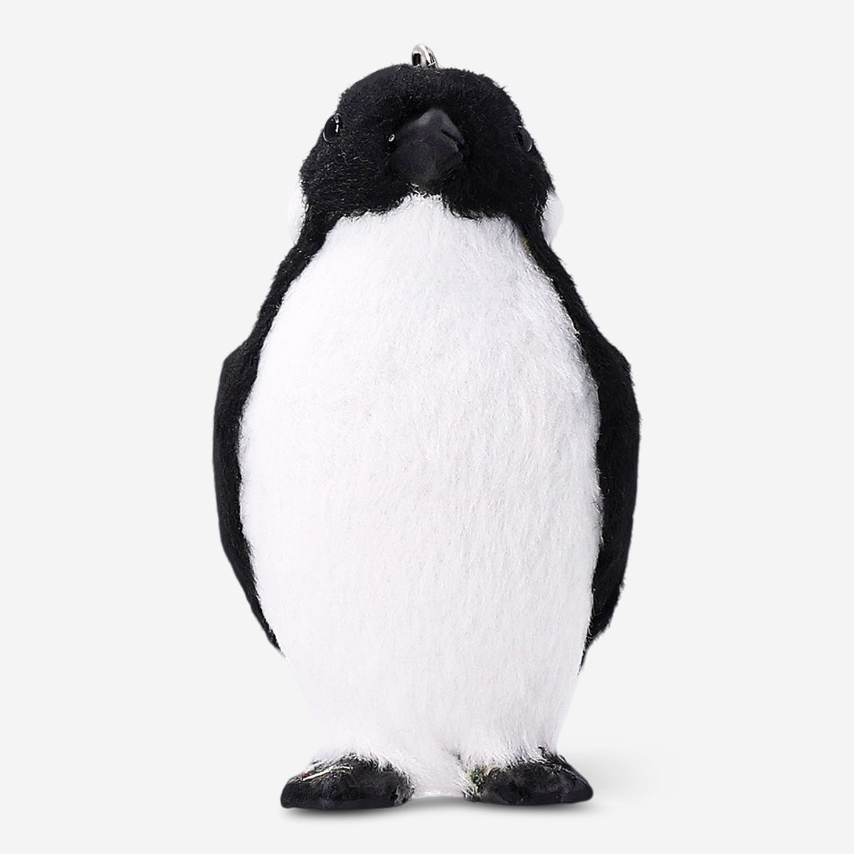 Hanging penguin ornament for home decor, featuring a cute penguin design in a natural setting.
