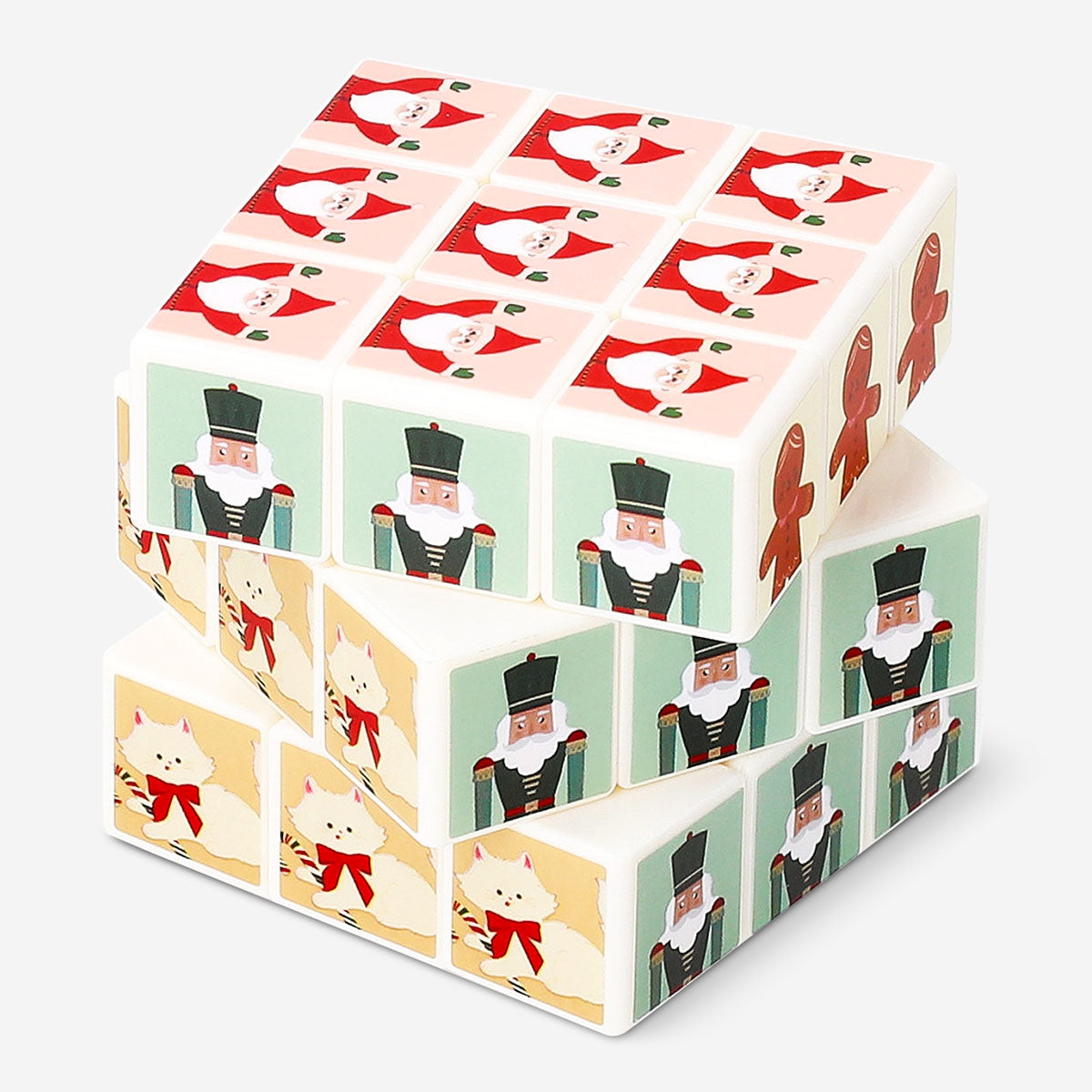 Flying Tiger Copenhagen IQ Cube Christmas-themed game with colorful, festive holiday design for fun and mental challenge.