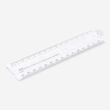 Regla plegable transparente