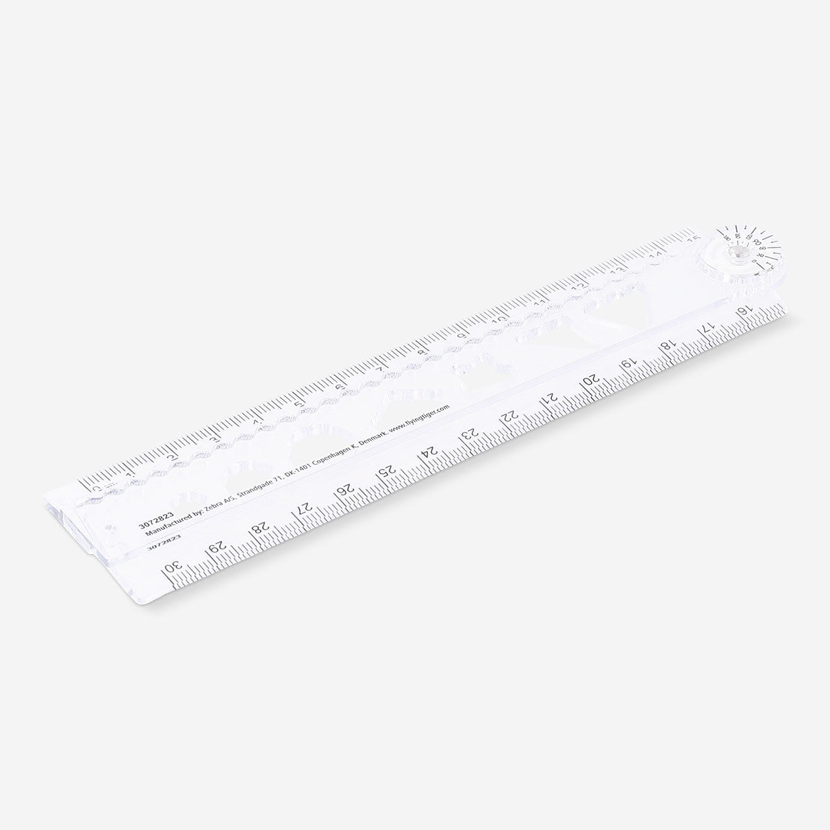 Regla plegable transparente