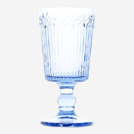 Vinglas med blomsterdetaljer - 250 ml