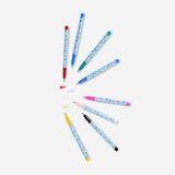 Set of 8 floral drawing pens for journaling by Flying Tiger Copenhagen, ideal for creative office and art projects.