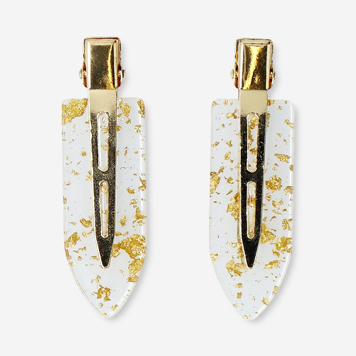 Gold hair clips - 2 pcs