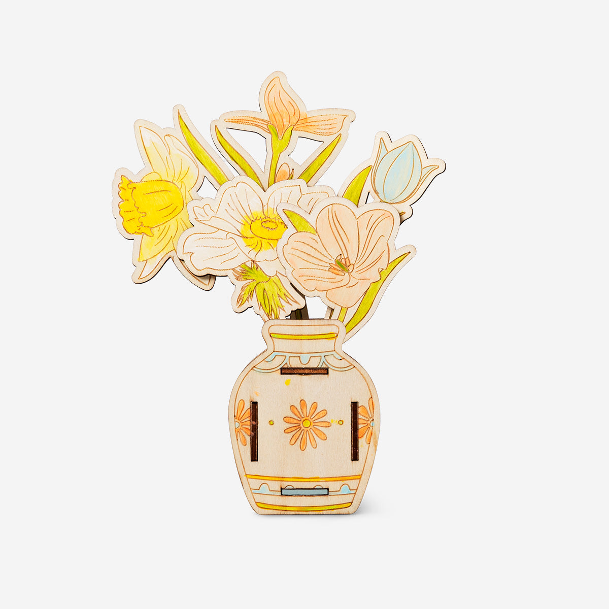 DIY houten bloemenboeket