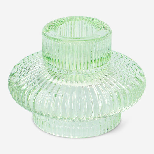 2 i 1 grøn lysestage