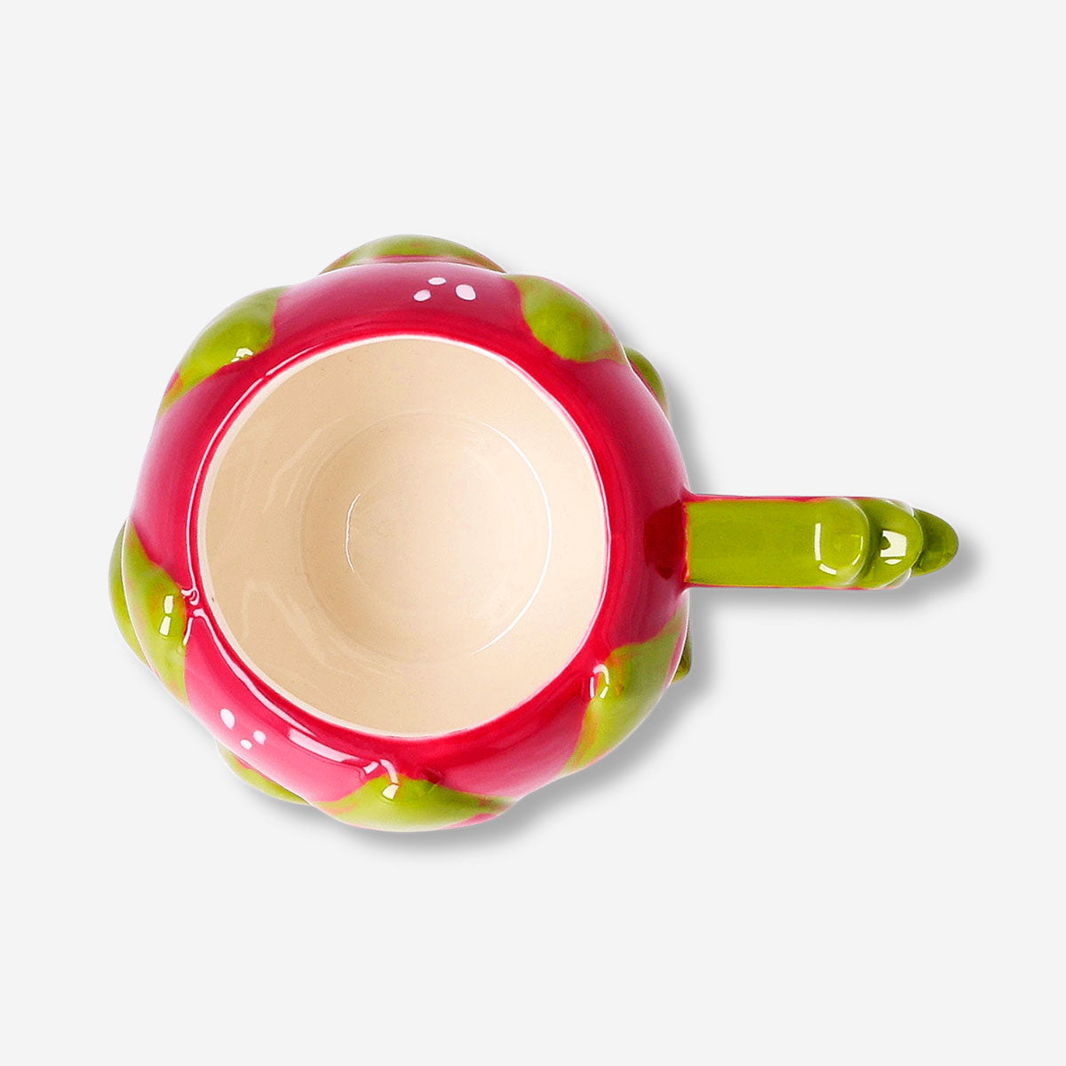 Flying Tiger Copenhagen dragon fruit mug, 450 ml, ceramic kitchen mug with vibrant dragon fruit design on white background.