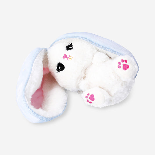 Plush bunny in blue Easter egg