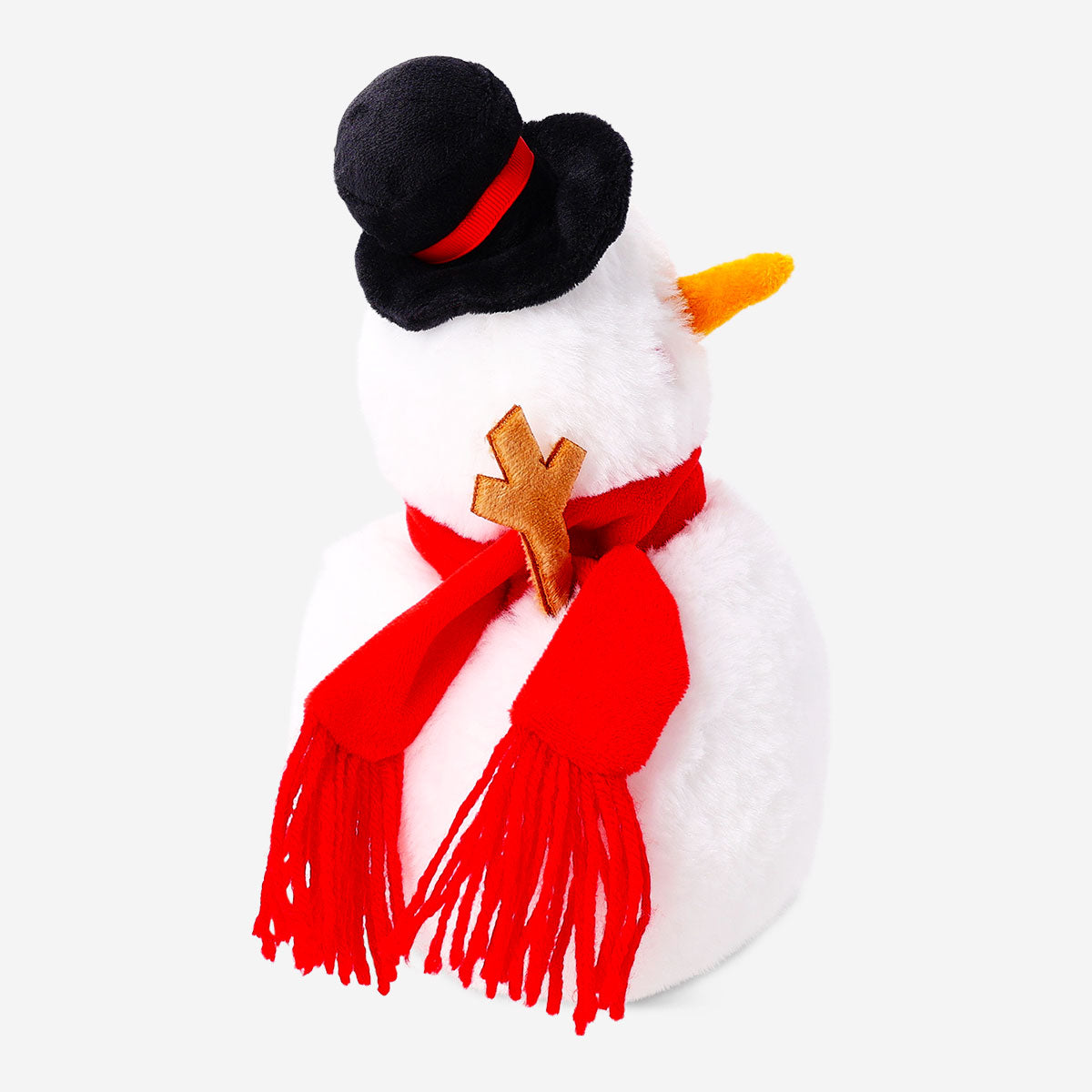 Soft plush snowman toy from Flying Tiger Copenhagen with a friendly face and cozy design, perfect for cuddling.