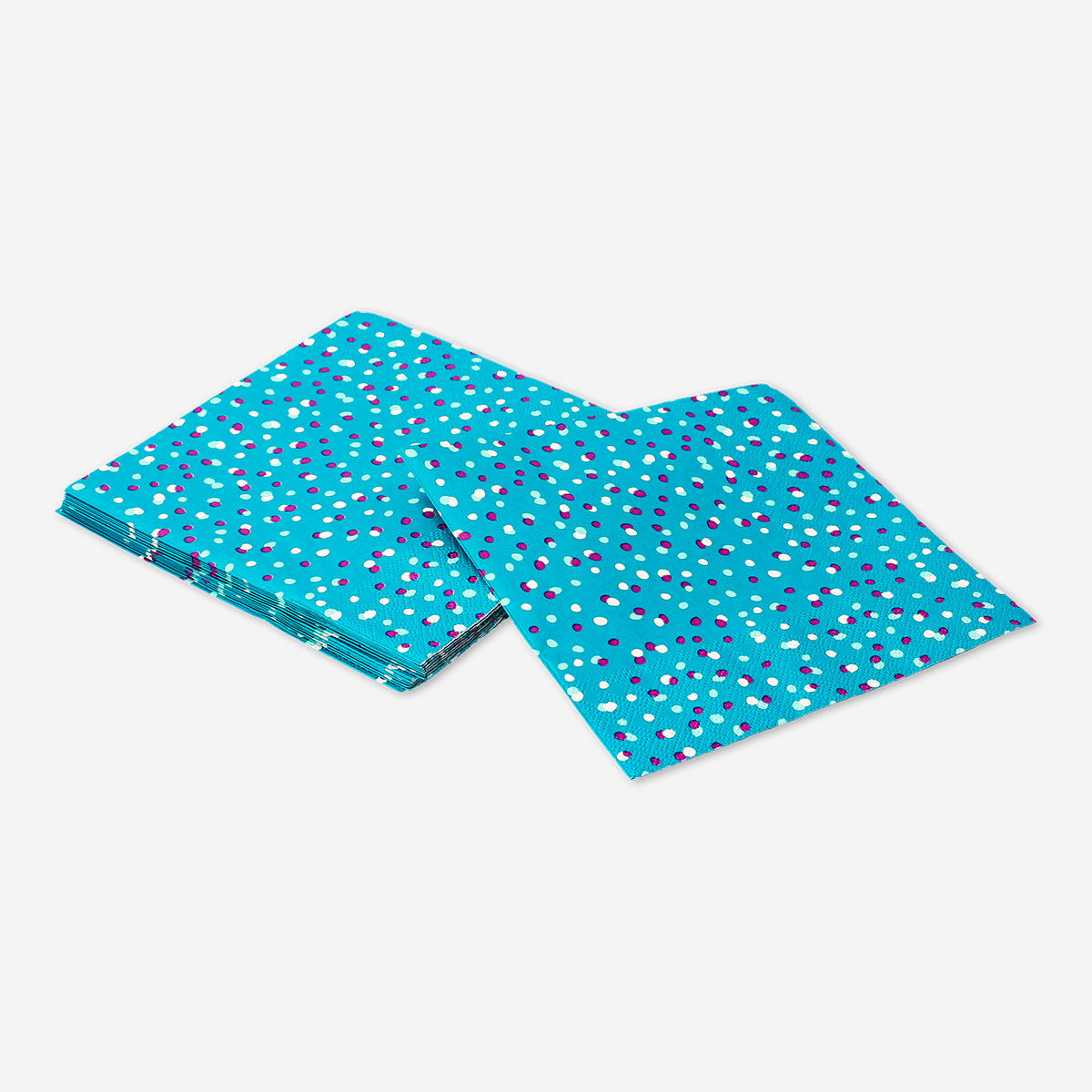 Set of 16 green party napkins with white dots from Flying Tiger Copenhagen, featuring a festive and stylish design for celebrations.