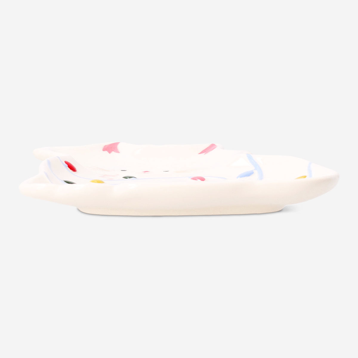 Rectangular kitchen cat tray with embossed Christmas lights design, 22 cm, by Flying Tiger Copenhagen.