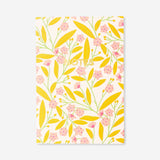 A5 floral planner from Flying Tiger Copenhagen with colorful flower designs, ideal for organizing daily schedules and notes.