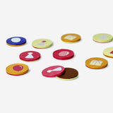 Flying Tiger Copenhagen birthday themed chocolate coins in a net, perfect for party treats and celebrations.
