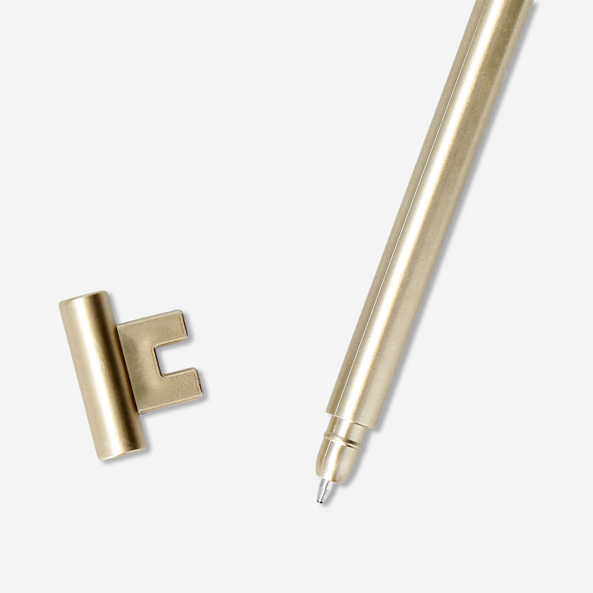 Flying Tiger Copenhagen office ballpoint pen shaped like a key, with a sleek design and metal clip for everyday writing.