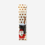 Chocolate-flavored drinking straws from Flying Tiger Copenhagen, designed for enjoying beverages with a sweet chocolate taste.