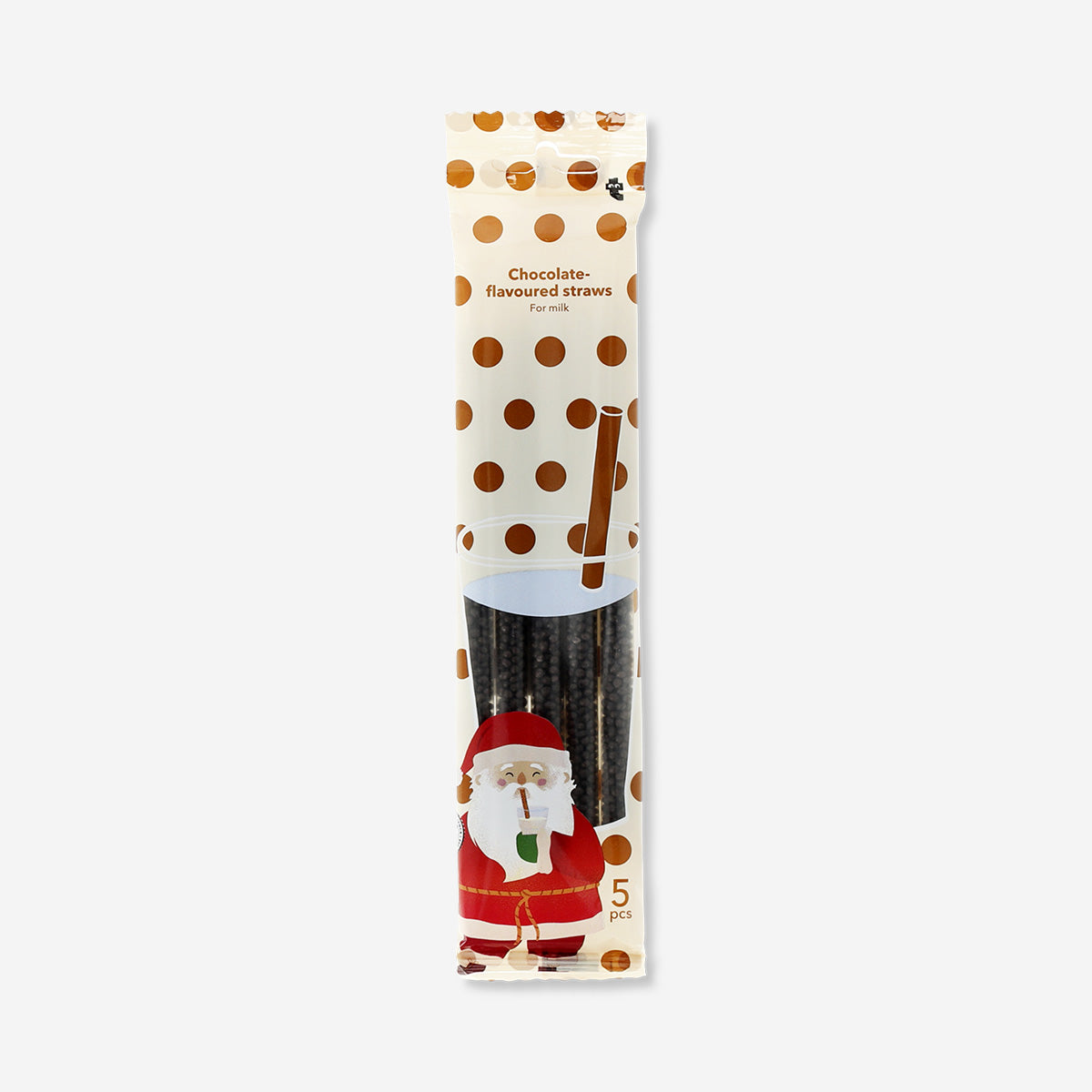 Chocolate-flavored drinking straws from Flying Tiger Copenhagen, designed for enjoying beverages with a sweet chocolate taste.