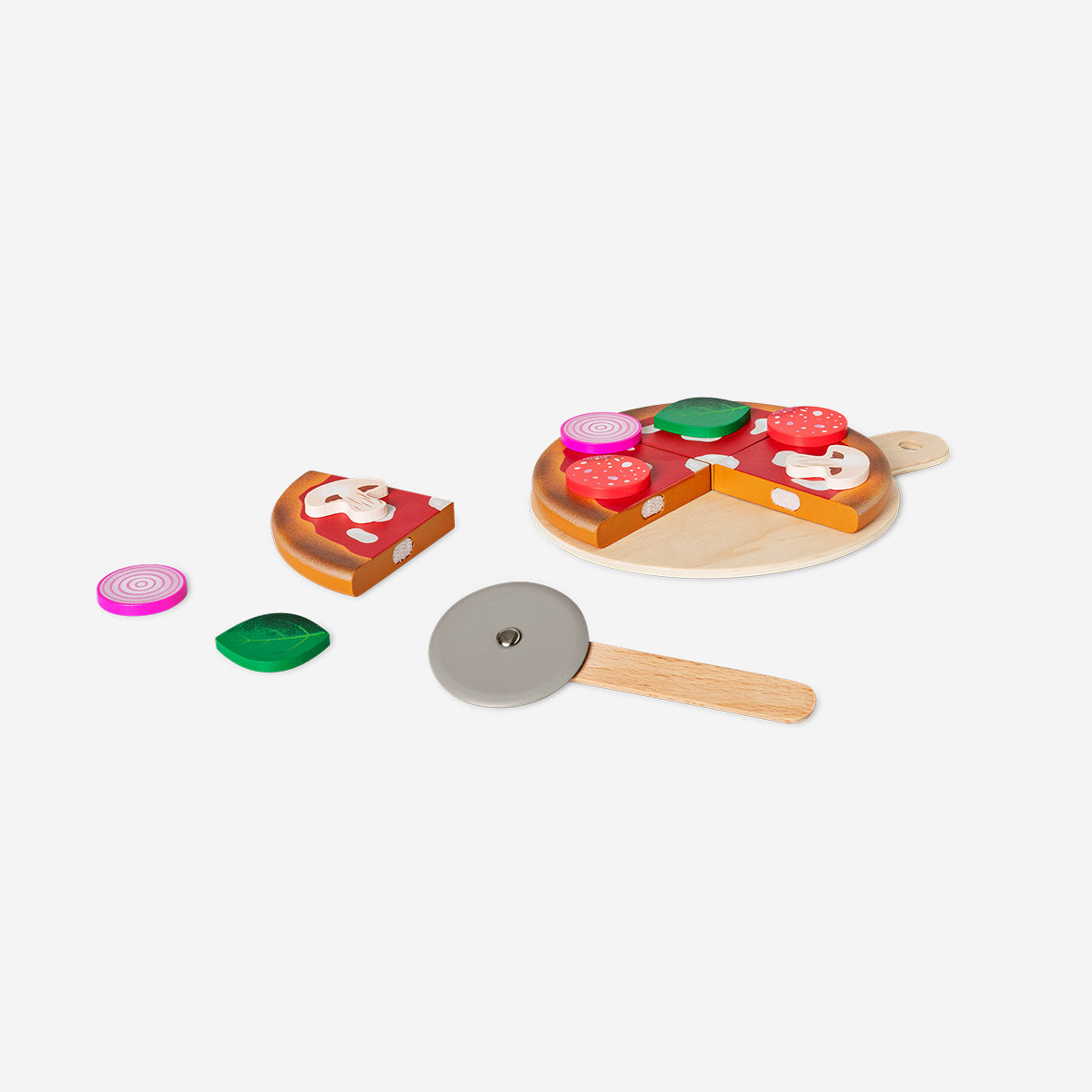 Wooden Pizza Playset – Creative Kids Toy for Imaginative Play